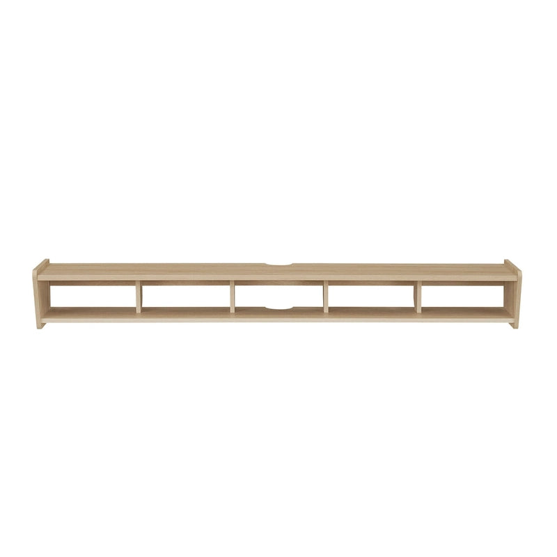 Floating Wall-Mounted TV Stand with Open Cubbies