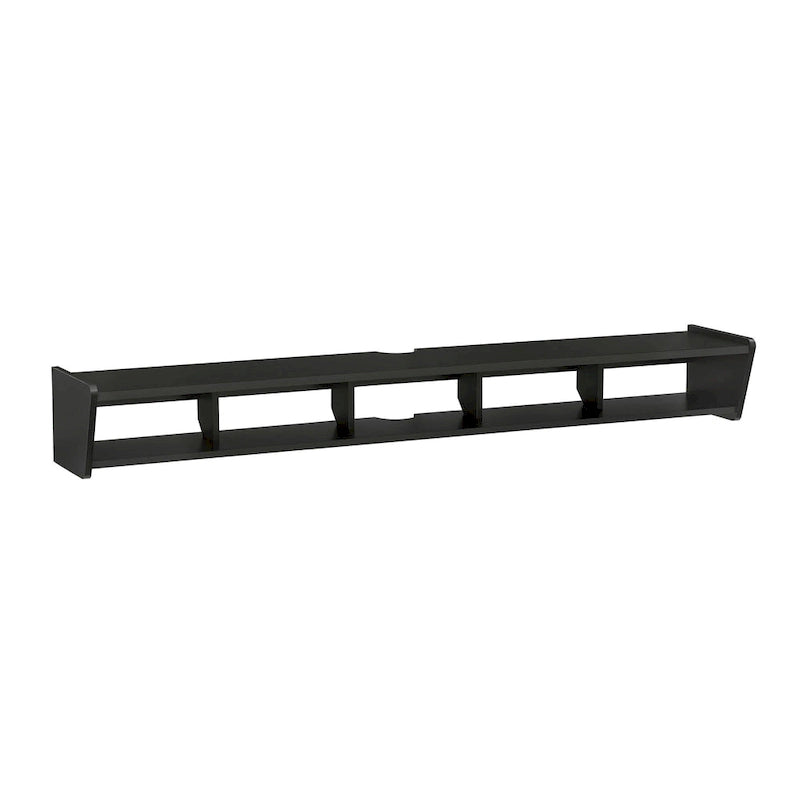 Floating Wall-Mounted TV Stand with Open Cubbies