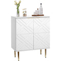 Modern 2-Door Sideboard Buffet Cabinet with Metal Legs