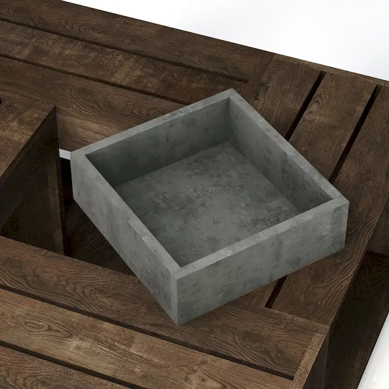 Rustic Oak 32" Open Shelf Mobile Coffee Table with Caster Wheels