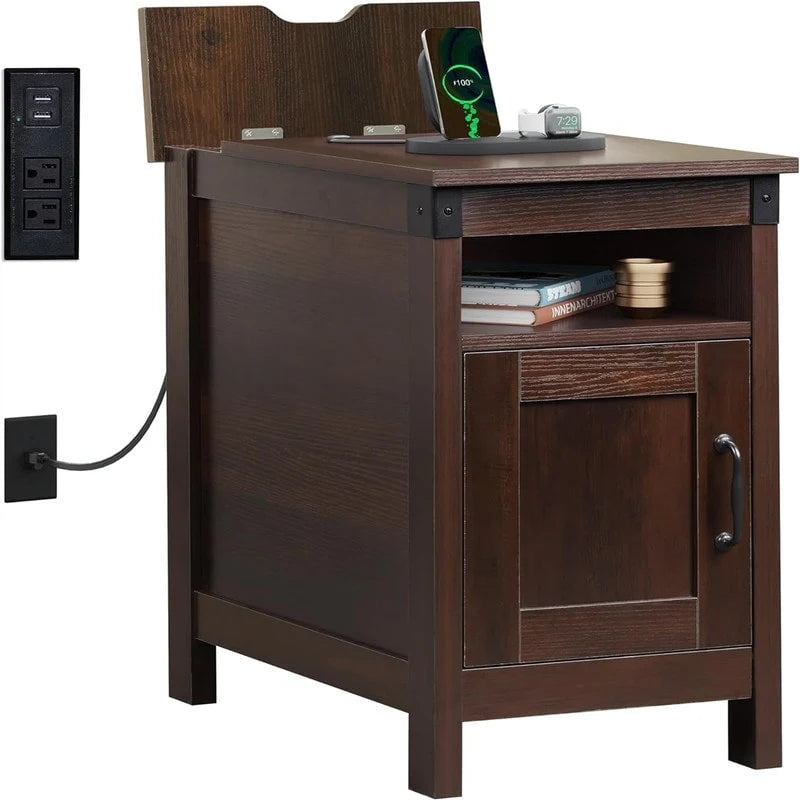 End Table with Charging Station - 13.4D x 23.4W x 23.8H