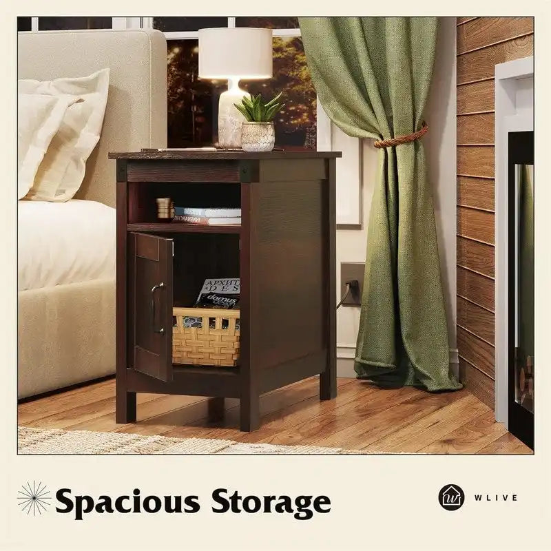 End Table with Charging Station - 13.4D x 23.4W x 23.8H
