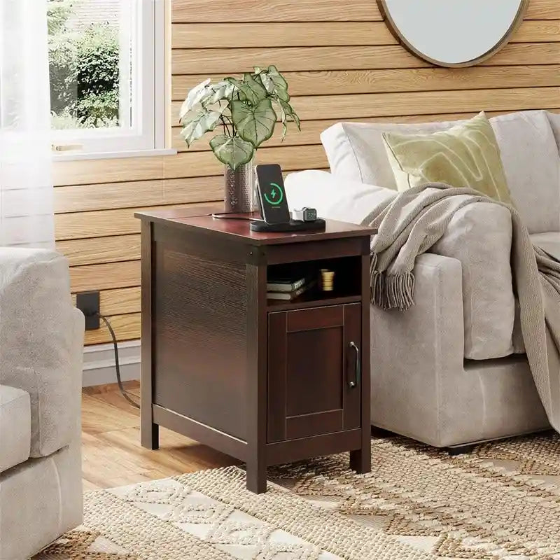 End Table with Charging Station - 13.4D x 23.4W x 23.8H
