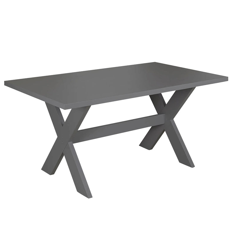 X-Base Picnic Style Dining Table in Grey or White