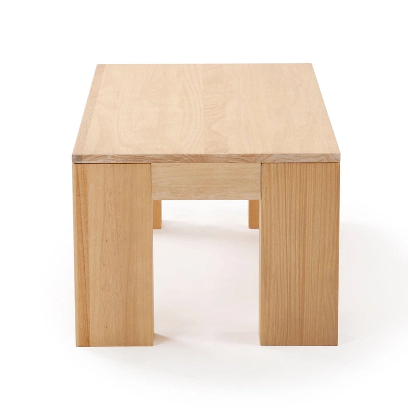 Modern Rectangular Coffee Table in Solid Pine Wood - 40" x 20"