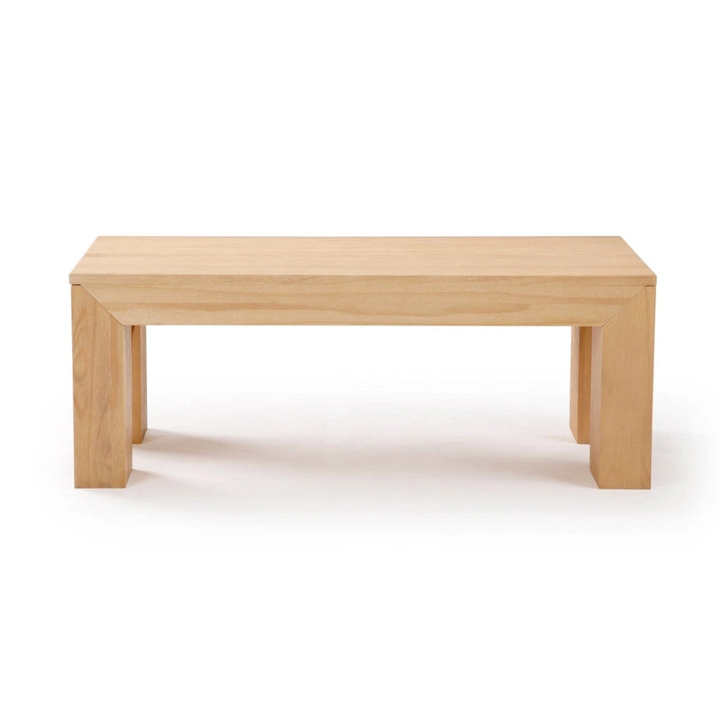 Modern Rectangular Coffee Table in Solid Pine Wood - 40" x 20"