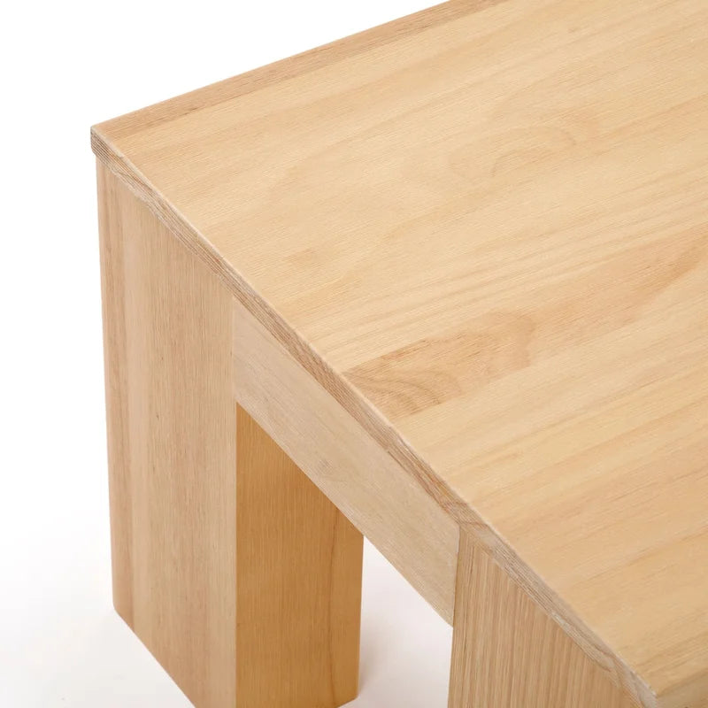 Modern Rectangular Coffee Table in Solid Pine Wood - 40" x 20"