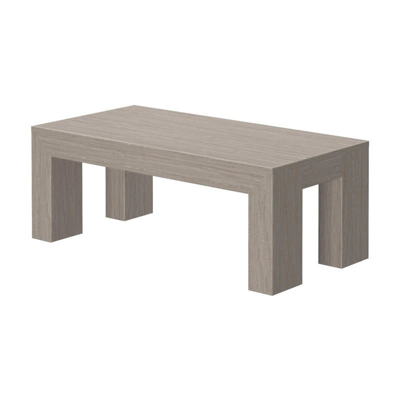 Modern Rectangular Coffee Table in Solid Pine Wood - 40" x 20"