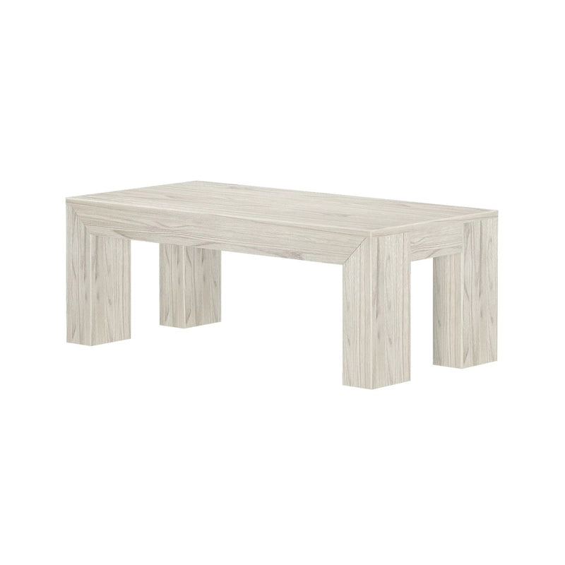 Modern Rectangular Coffee Table in Solid Pine Wood - 40" x 20"