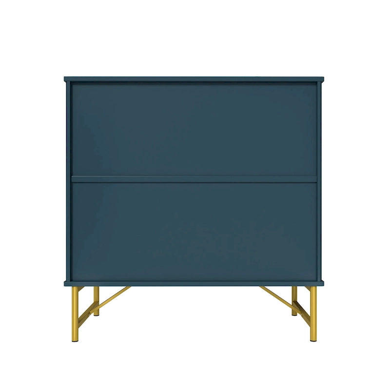 Modern MDF 2-Door Accent Sideboard with Gold Handles