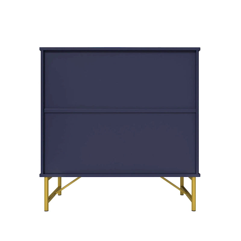Modern MDF 2-Door Accent Sideboard with Gold Handles