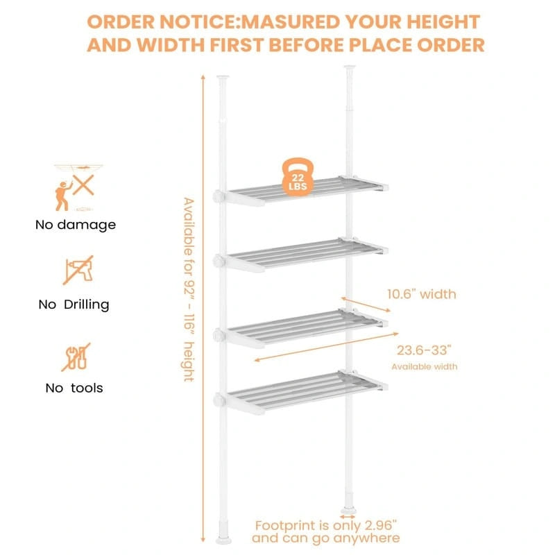 Over the Toilet Storage Cabinet - 10.6D x 33W x 116H