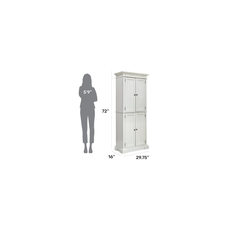 Off-White Pantry Cabinet, 72H