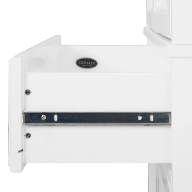 Coastal White Pantry Cabinet with Beadboard and Adjustable Shelves