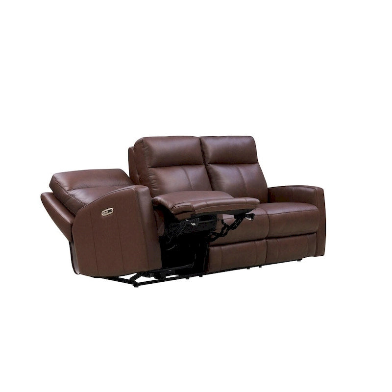 Zero Gravity Power Recline and Headrest Top Grain Leather Sofa
