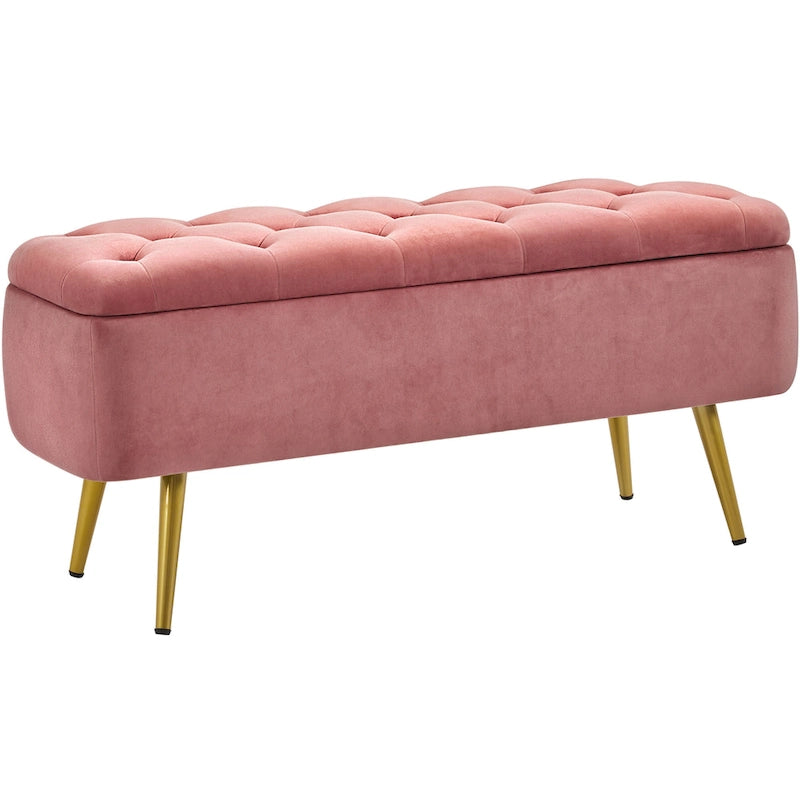 Modern Upholstered Ottoman Storage Bench - 43"L x 15"W x 20"H