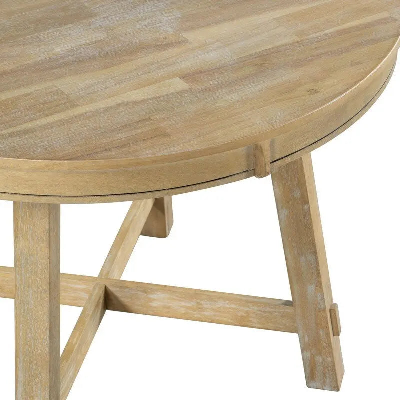 Farmhouse Extendable Adjustable Round/Oval Table, Player Poker Table, Dining Table, Kitchen Table