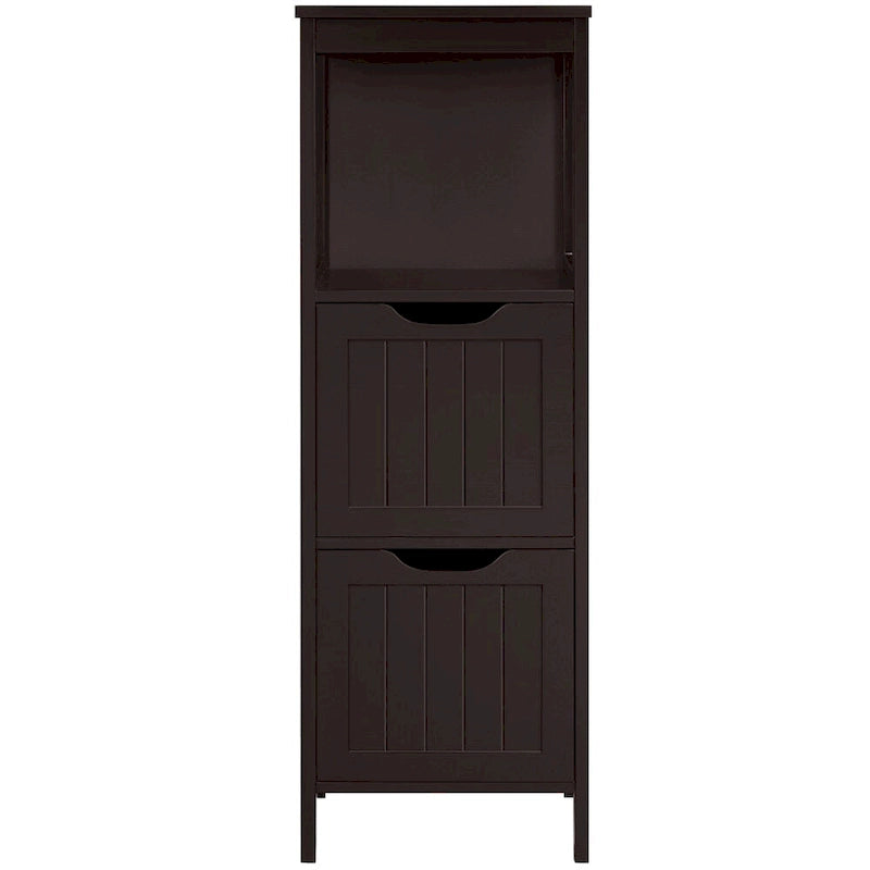 Yaheetech 3 Tiers Floor Bath Cabinet, 2 Hideaway Drawers 1 Shelf