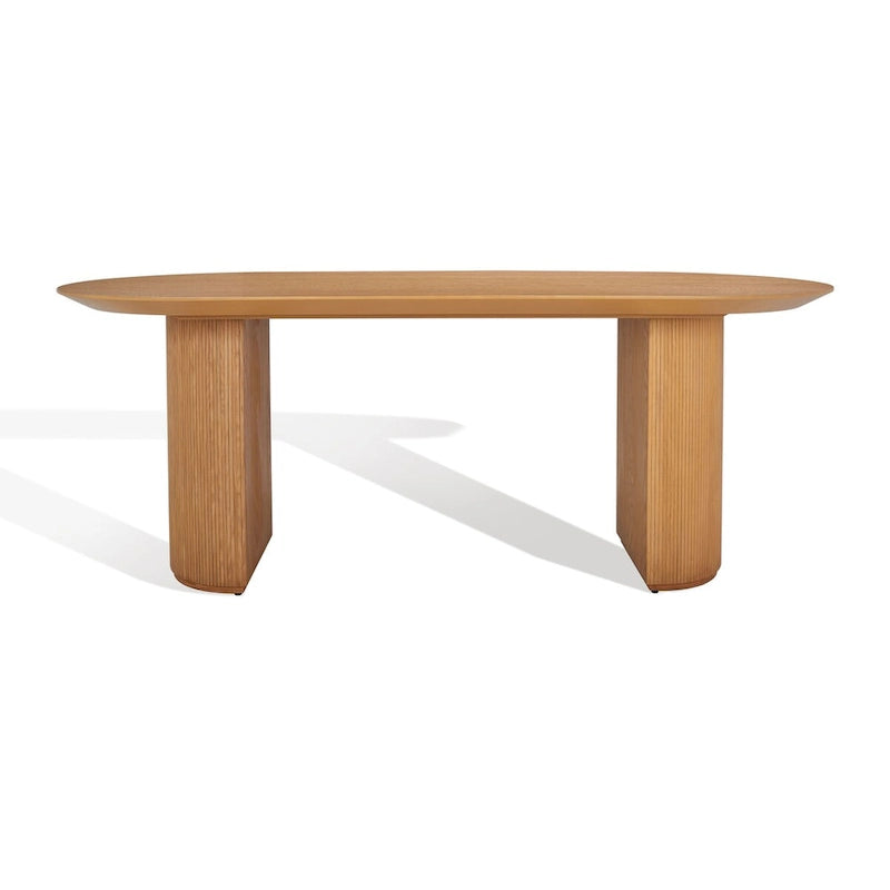 79" Wood Dining Table with Nordic-Inspired Design