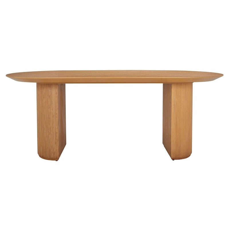 79" Wood Dining Table with Nordic-Inspired Design