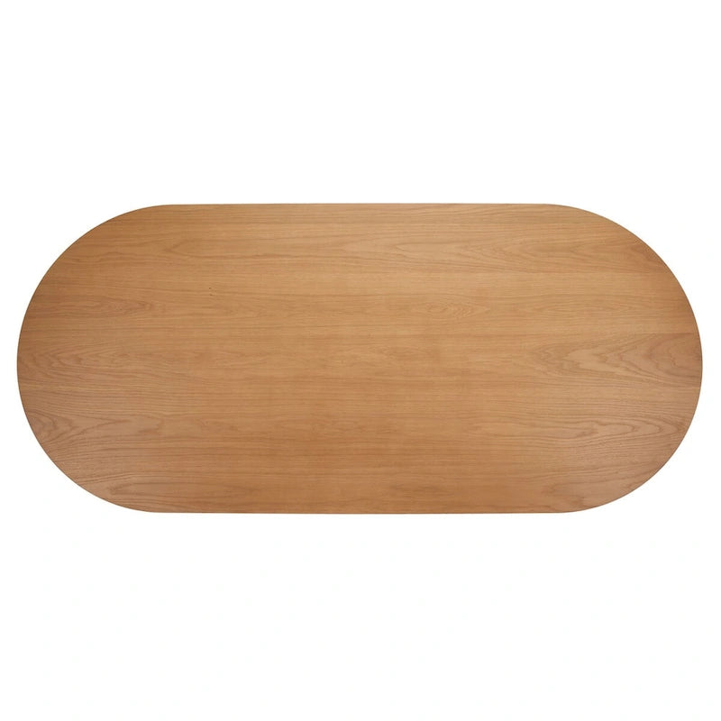 79" Wood Dining Table with Nordic-Inspired Design