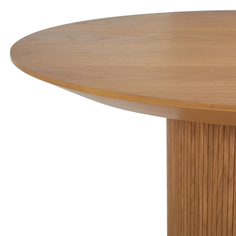 79" Wood Dining Table with Nordic-Inspired Design