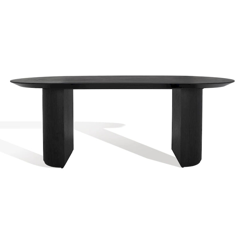 79" Wood Dining Table with Nordic-Inspired Design