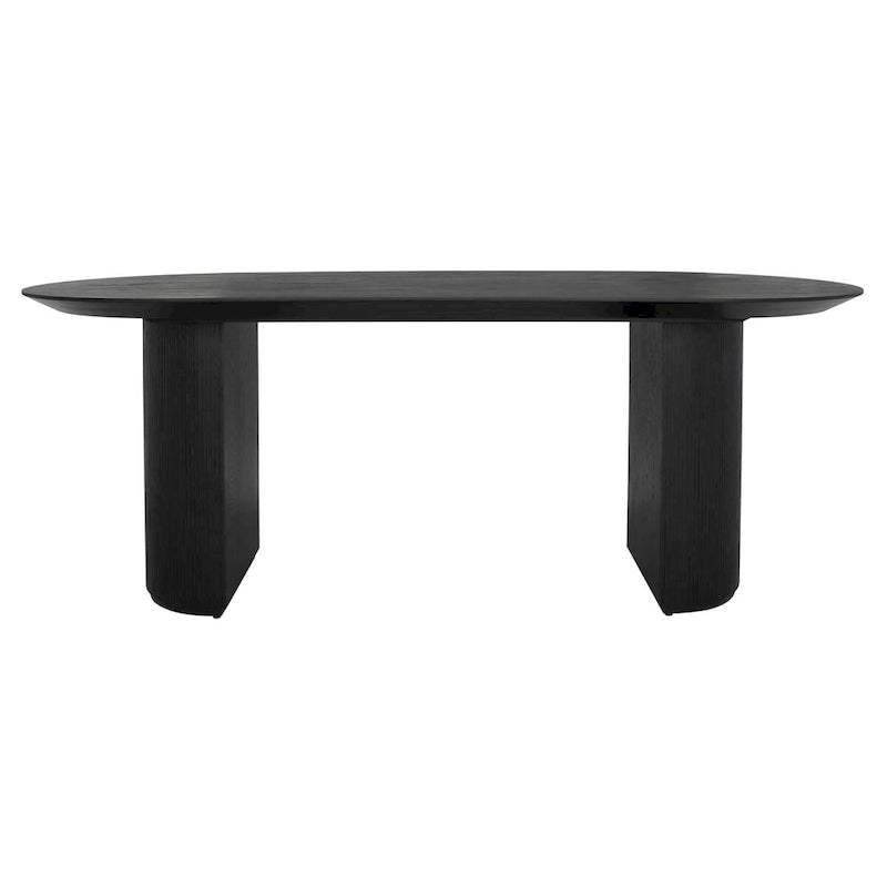 79" Wood Dining Table with Nordic-Inspired Design