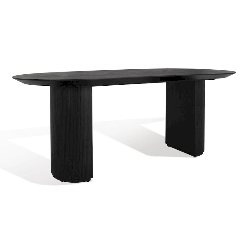 79" Wood Dining Table with Nordic-Inspired Design