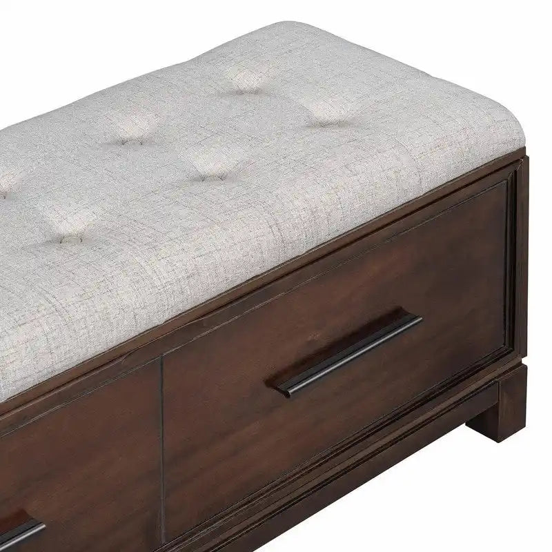 Banc à chaussures avec coussin amovible et rangement dissimulé pour l'organisation de l'entrée et du salon